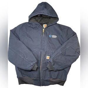 Carhartt J131 DNY Jacket Vintage Mens XL Navy Blue Canvas Made In USA Workwear